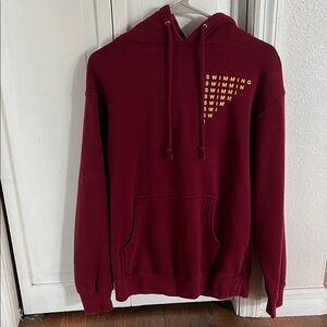 Mac Miller Small Maroon Swimming Hoodie Used